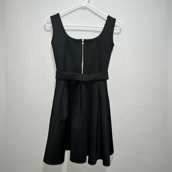 Maje Black Pleated Front Zip Mini Dress - Picture 1 of 6